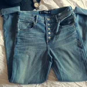 Express NWOT Button Up High Rise Legging Size 4